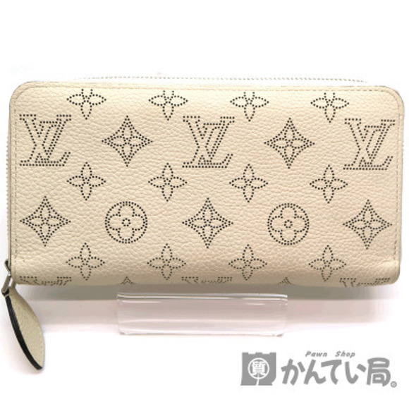 Louis Vuitton Zippy Wallet Mahina Leather Ivory White Long - Picture 1 of 6